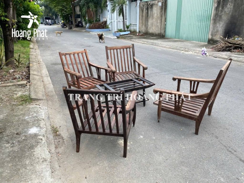 cho thuê bàn ghế salon thẻ xưa