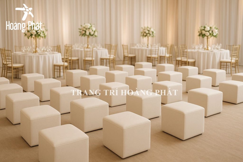 cho thuê ghế đôn nệm sofa