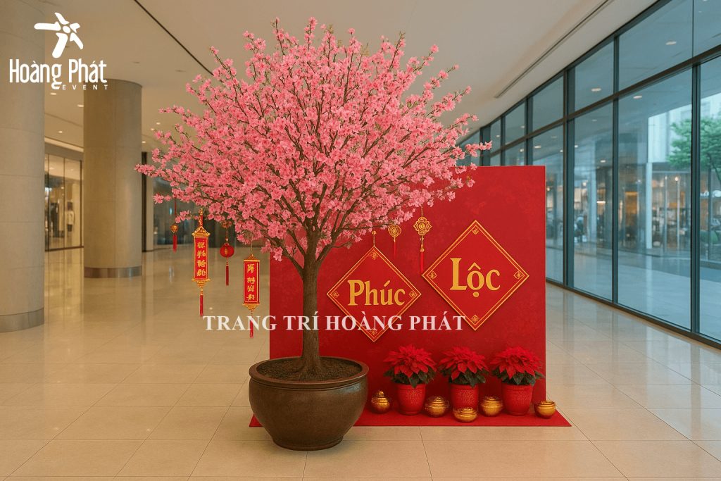 cho thuê cây đào giả 