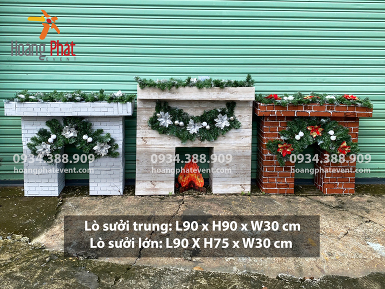 lò sưởi trang trí noel giáng sinh