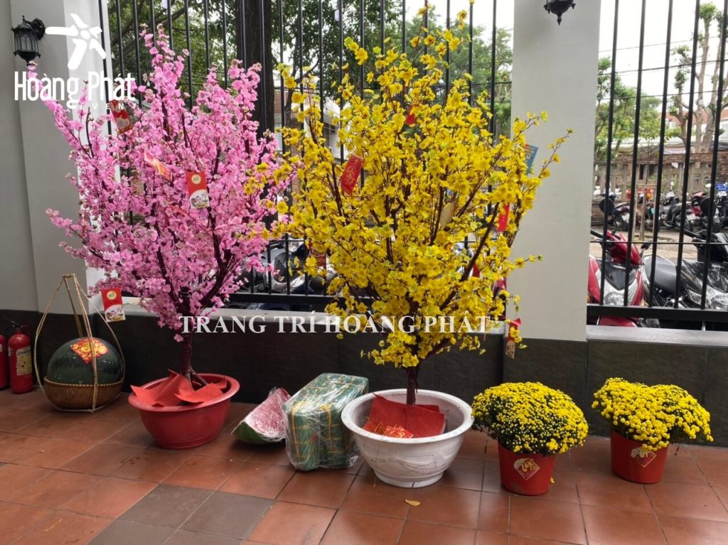 bán cây đào giả trang trí