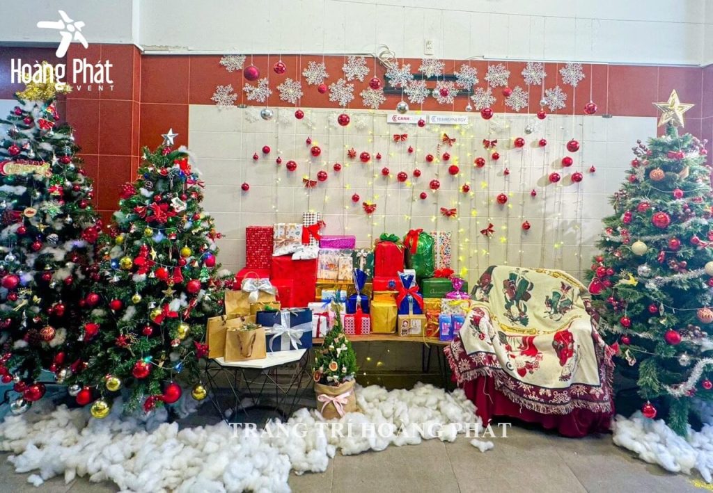tiểu cảnh trang trí noel giáng sinh trọn gói giá rẻ
