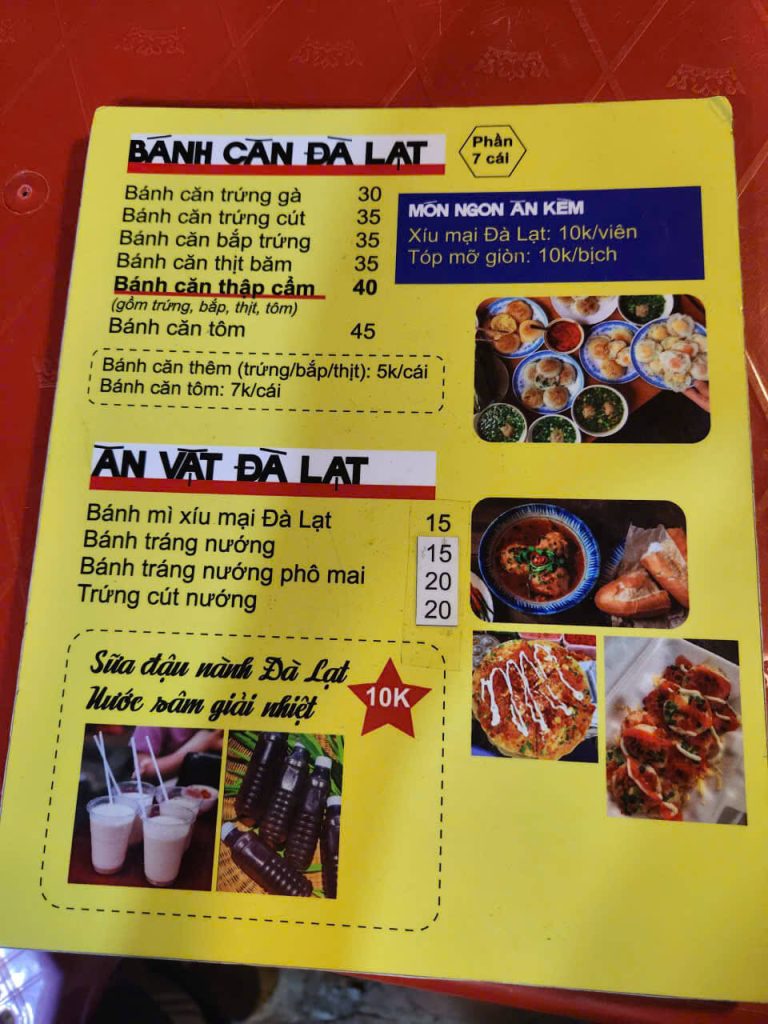 bánh căn đà lạt thủ đức tphcm