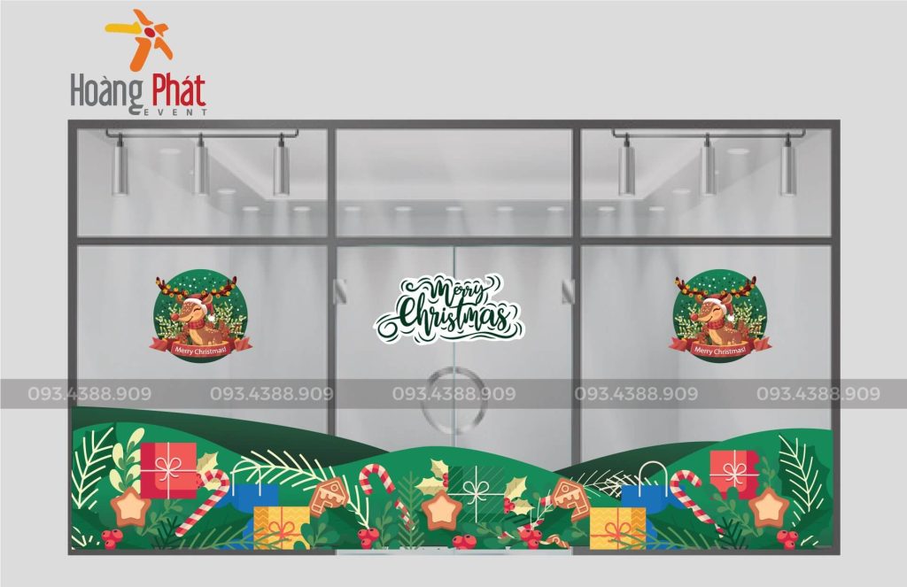 Dịch vụ dán decal trang trí Noel chuyên nghiệp trên cửa kính tại TPHCM