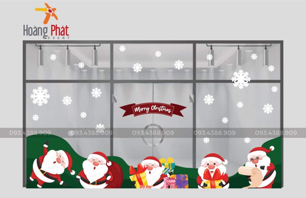 dán decal trang trí Noel chuyên nghiệp