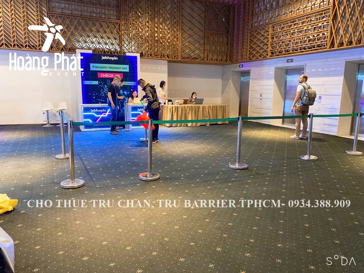 cho thuê trụ inox, trụ barrier