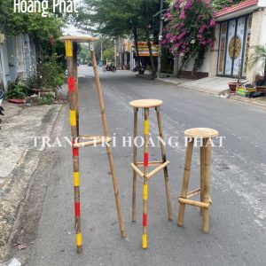 kệ tre trang trí, đôn tre