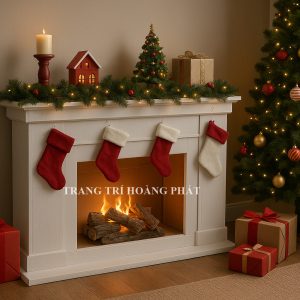lò sưởi trang trí noel giáng sinh