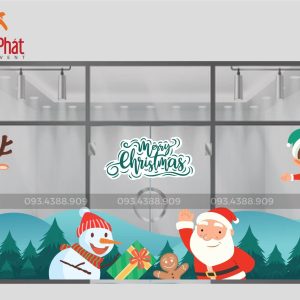 dán decal trang trí Noel